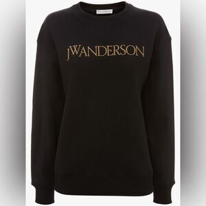 JW ANDERSON Embroidered Logo Sweatshirt in Black